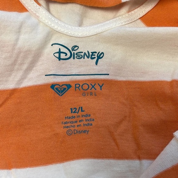 Roxy Disney Orange Striped Tank Size Large - Picture 6 of 7